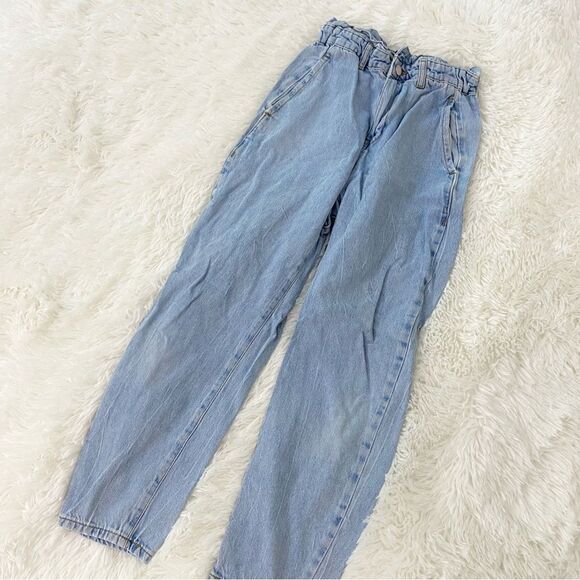 Zara Denim - ZARA Baggy Paperbag Denim Jeans